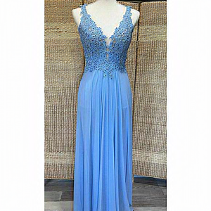 Faviana Light Blue‎ Prom Dress Size 00